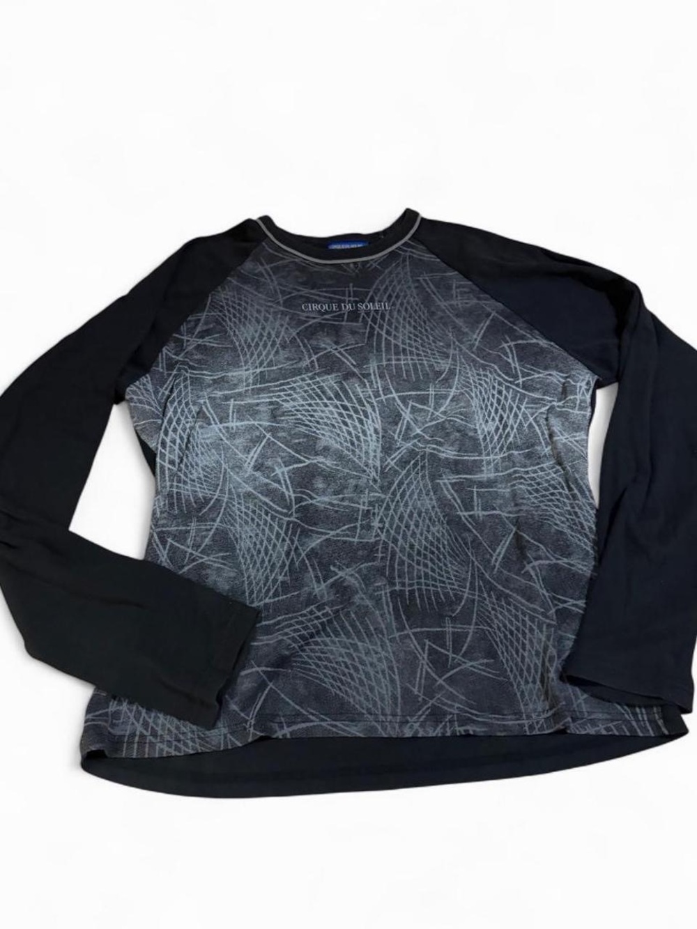 Vintage Cirque du Soleil Abstract Graphic Long Sleeve Shirt Men’s Medium Y2K